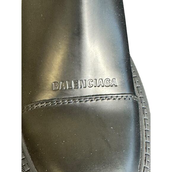 Balenciaga NIB Tractor Chunky Outsole Leather Chelsea Boots in Black Size 40 - Picture 6 of 14